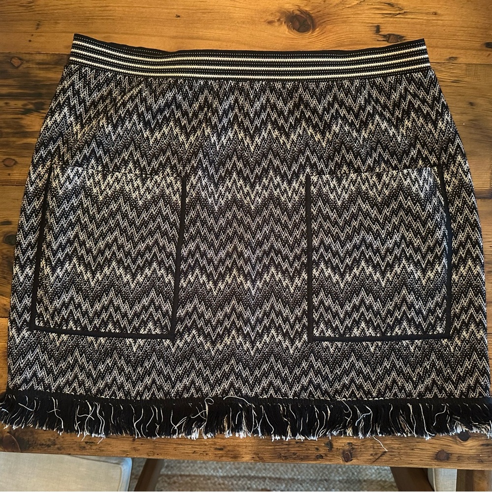Missoni Black and Gold Zigzag Mini Skirt